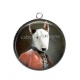 Pendentif Cabochon Argent - chien