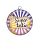 Pendentif Cabochon Argent - super tatie