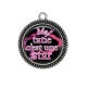 Pendentif Cabochon Argent - ma tatie c'est une star