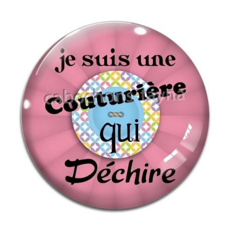 Cabochon Verre - je suis une couturière qui déchire