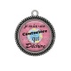 Pendentif Cabochon Argent - je suis une couturière qui déchire