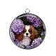 Pendentif Cabochon Argent - chien