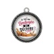 Pendentif Cabochon Argent - je suis une boulangère qui déchire