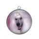 Pendentif Cabochon Argent - chien
