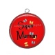 Pendentif Cabochon Argent - super maman