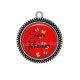 Pendentif Cabochon Argent - super maman