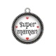 Pendentif Cabochon Argent - super maman