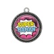 Pendentif Cabochon Argent - super maman