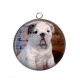 Pendentif Cabochon Argent - chien