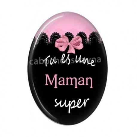 Cabochon Résine Ovale - tu es une maman super