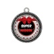 Pendentif Cabochon Argent - super maman