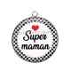 Pendentif Cabochon Argent - super maman