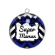 Pendentif Cabochon Argent - super maman