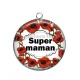 Pendentif Cabochon Argent - super maman