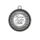 Pendentif Cabochon Argent - maman la plus belle