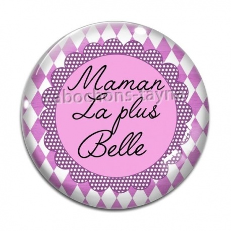 Cabochon Verre - maman la plus belle