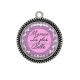 Pendentif Cabochon Argent - maman la plus belle