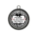 Pendentif Cabochon Argent - maman la plus belle des fleurs