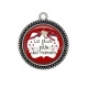 Pendentif Cabochon Argent - la plus jolie des mamans