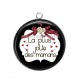 Pendentif Cabochon Argent - la plus jolie des mamans
