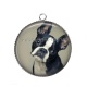 Pendentif Cabochon Argent - chien