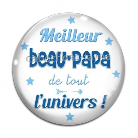 Cabochon Verre - meilleur beau papa de tout l'univers