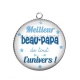 Pendentif Cabochon Argent - meilleur beau papa de tout l'univers