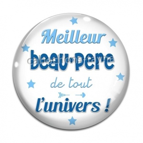 Cabochon Verre - meilleur beau père de tout l'univers