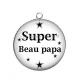 Pendentif Cabochon Argent - super beau papa