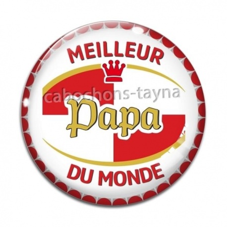 Cabochon Verre - meilleur papa du monde