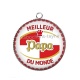 Pendentif Cabochon Argent - meilleur papa du monde