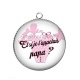Pendentif Cabochon Argent - et si je t'appelais papa