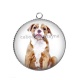 Pendentif Cabochon Argent - chien