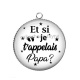 Pendentif Cabochon Argent - et si je t'appelais papa