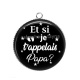 Pendentif Cabochon Argent - et si je t'appelais papa