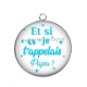 Pendentif Cabochon Argent - et si je t'appelais papa