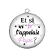 Pendentif Cabochon Argent - et si je t'appelais papa