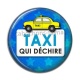 Cabochon Résine - taxi qui déchire