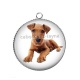 Pendentif Cabochon Argent - chien