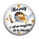 Cabochon Résine - mon papy c'est un magicien de la bricole