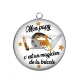 Pendentif Cabochon Argent - mon papy c'est un magicien de la bricole