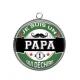 Pendentif Cabochon Argent - je suis un papa qui déchire