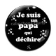 Cabochon Verre - papa qui déchire
