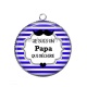 Pendentif Cabochon Argent - papa qui déchire
