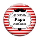 Cabochon Verre - papa qui déchire