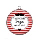 Pendentif Cabochon Argent - papa qui déchire
