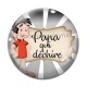 Cabochon Verre - papa qui déchire