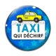 Cabochon Verre - taxi qui déchire