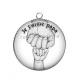 Pendentif Cabochon Argent - je t'aime papa