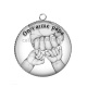 Pendentif Cabochon Argent - on t'aime papa